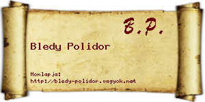 Bledy Polidor névjegykártya